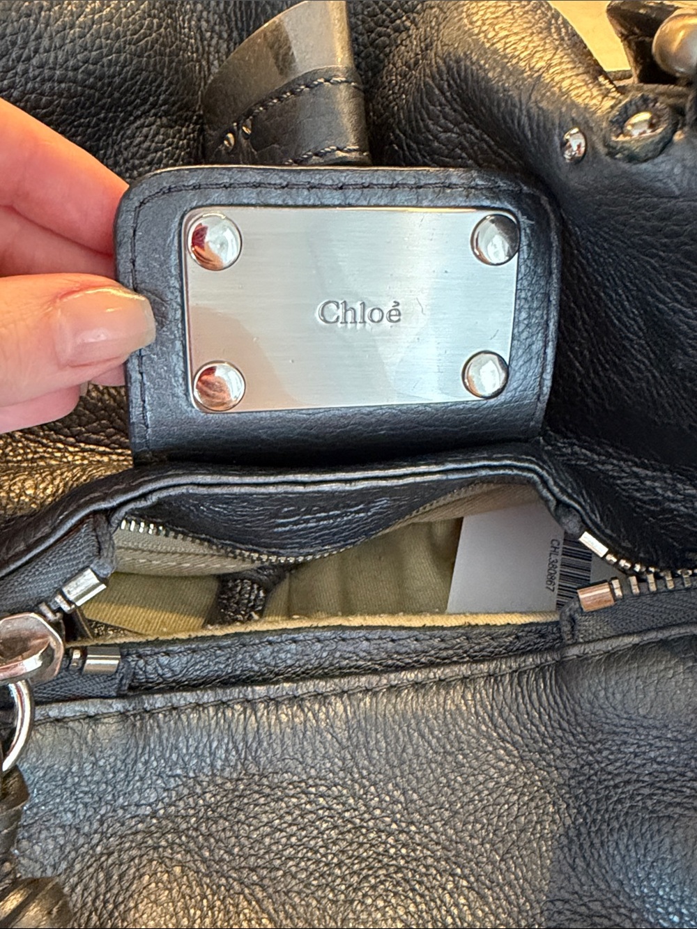 Rare Chloe Paddington Satchel Bag - Gunmetal/Metallic - Picture 5 of 6